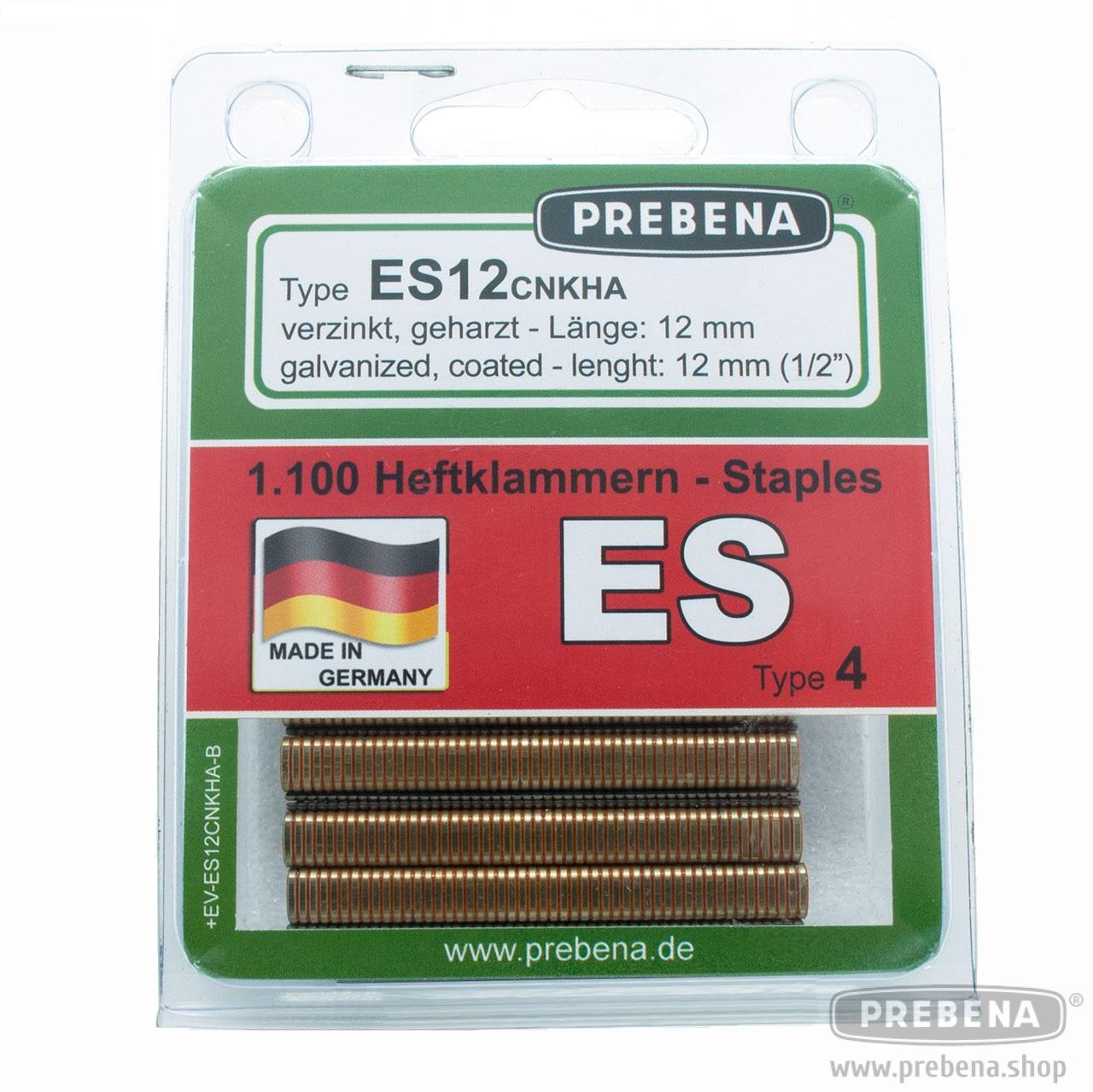 ES12CNKHA-B Heftklammern im Blister verzinkt geharzt 12mm Länge