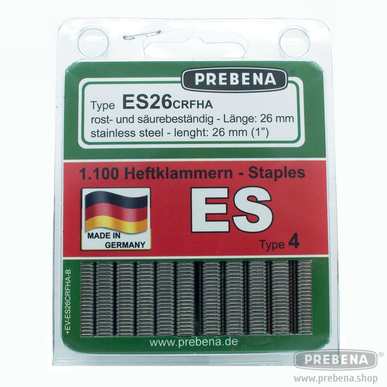 ES26CNKHA-B Heftklammern im Blister verzinkt geharzt 26mm Länge