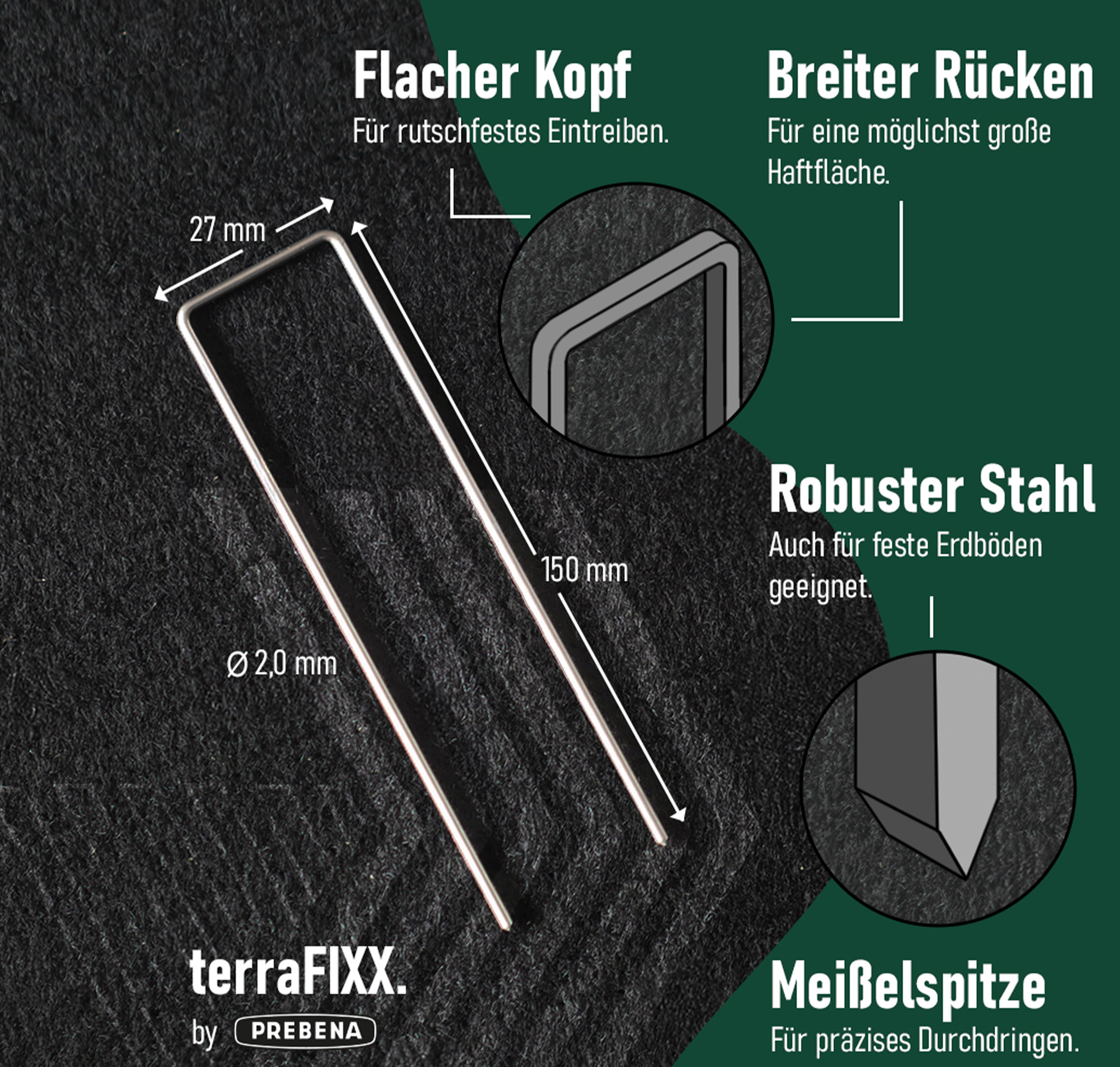 WX150CRF-BOX100 Heftklammern rost- & säurebeständig terraFIXX